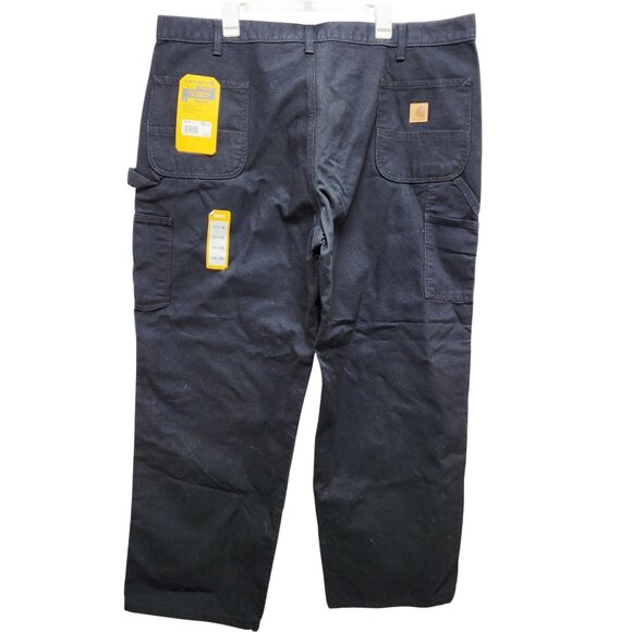 Carhartt Mens Loose Fit Carpenter Pants 44x30 Black Durable Workwear - Picture 2 of 9